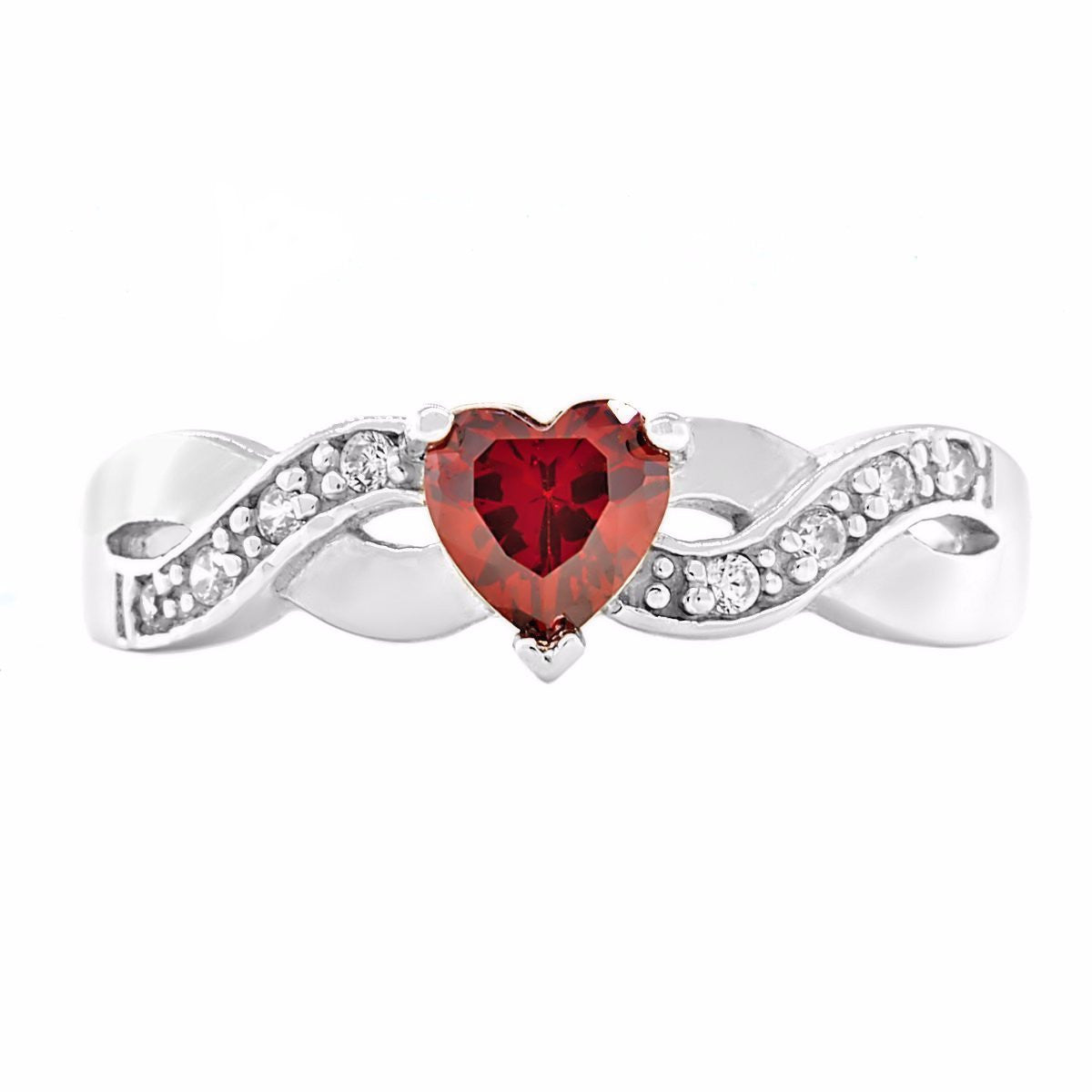 Diamond Open Heart Ring, Red – Tara Hirshberg Jewelry