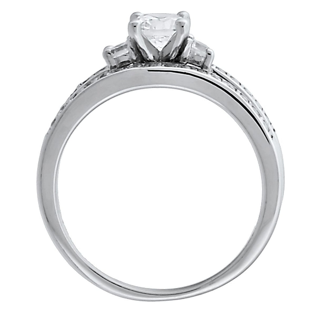 Natasha: 0.86ct 2 pc Brilliant Cut IOF CZ Micro Pave Wedding Ring Set - Trustmark Jewelers - Wedding Ring Sets - 2