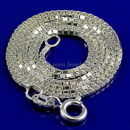 1.5mm 16 inch Premium Italian Venetian Box Chain 925 Sterling Silver - Trustmark Jewelers - Chains and Necklaces - 3
