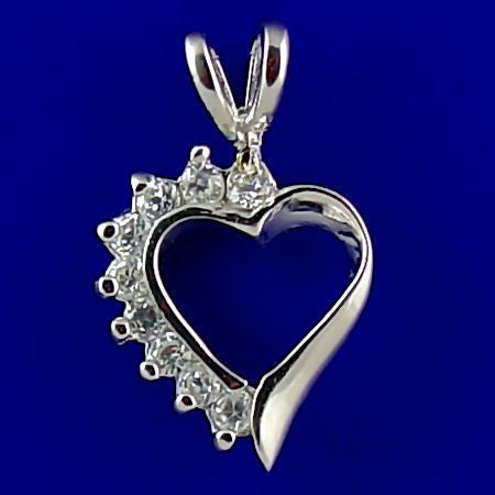 Paragon: Russian Ice CZ Simulated Diamond Promise Heart Pendant - Trustmark Jewelers - Pendants and Necklaces - 2