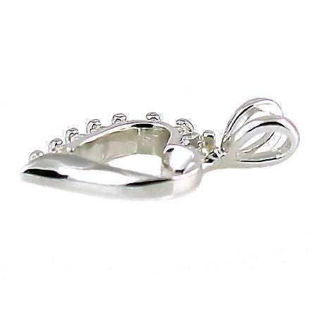 Paragon: Russian Ice CZ Simulated Diamond Promise Heart Pendant - Trustmark Jewelers - Pendants and Necklaces - 3