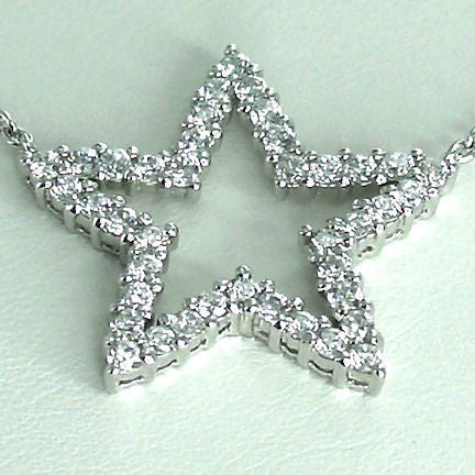 Danica: 1.2ct Ice on Fire Russian CZ Cutout Star Pendant Necklace - Trustmark Jewelers - Pendants and Necklaces - 4