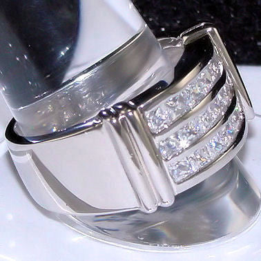 Bronson: 3.1ct Mens Russian Ice CZ Channel Band Ring - Trustmark Jewelers - Mens Rings - 2