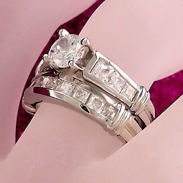 Binding Love: 3.3ct Ice on Fire Russian CZ Wedding Ring Set - Trustmark Jewelers - Wedding Ring Sets - 4