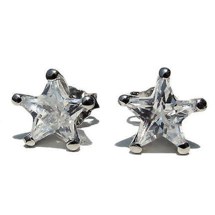 0.8ct Star Cut 5mm Ice on Fire Russian CZ Stud Earrings - Trustmark Jewelers - Earrings - 3