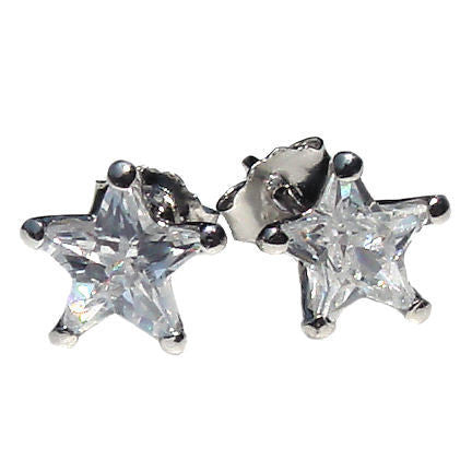 1.20ct Star Cut 6mm Ice on Fire Russian CZ Stud Earrings - Trustmark Jewelers - Earrings - 1