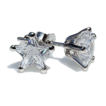 1.20ct Star Cut 6mm Ice on Fire Russian CZ Stud Earrings - Trustmark Jewelers - Earrings - 2