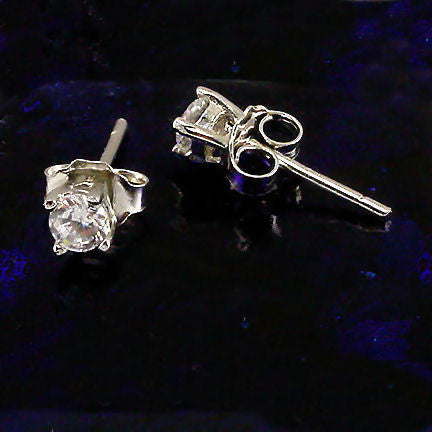 Jayden: 2mm, 0.06ct Brilliant Cut Simulated Diamond CZ Stud Earrings - Trustmark Jewelers - Earrings - 2