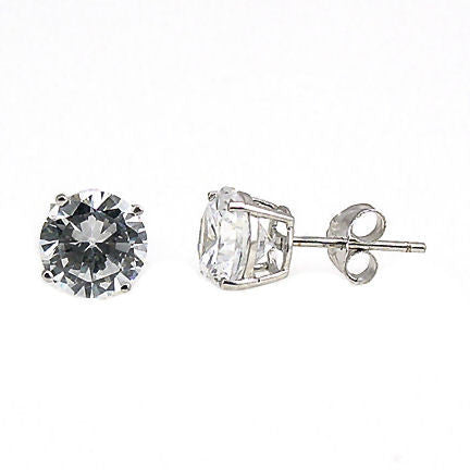 Jayden: 6.5mm, 2.0ct Brilliant Cut Simulated Diamond CZ Stud Earrings - Trustmark Jewelers - Earrings - 1
