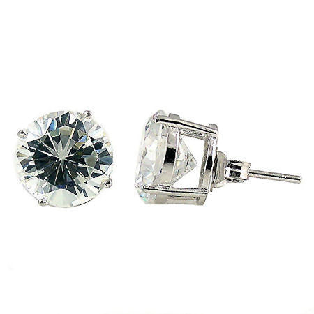 Jayden: 8.0mm, 4.0ct Brilliant Cut Simulated Diamond CZ Stud Earrings - Trustmark Jewelers - Earrings - 1