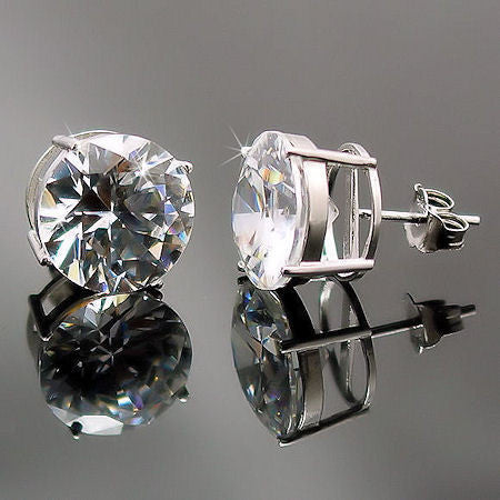 White gold 2025 cz earrings