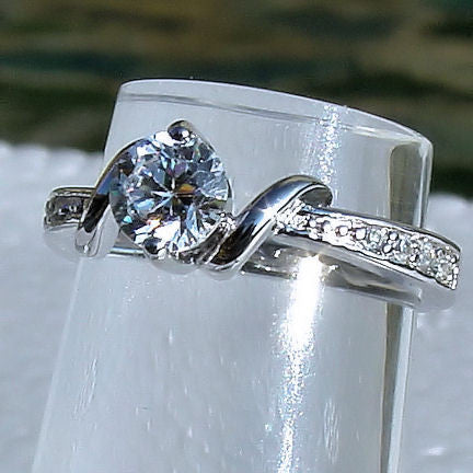 Entwined Love: Russian Ice CZ Promise Friendship Band Ring 925 Silver - Trustmark Jewelers - Promise Rings - 4