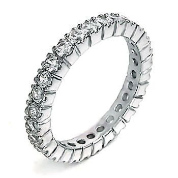 Illianna: 0.96ct Russian Ice Diamond CZ Anniversary Eternity Band Ring - Trustmark Jewelers - Eternity Bands - 1