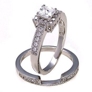 Epiphany: Stunning 1.48c Russian Ice Diamond CZ 2 pc Wedding Ring Set - Trustmark Jewelers - Wedding Ring Sets - 3