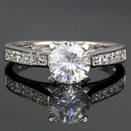 Kyra: 1.55ct Ice on Fire Russian CZ Bridal Engagement Band Ring - Trustmark Jewelers - Engagement Rings - 2