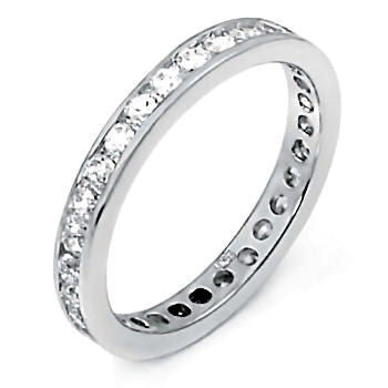 Kristen: Stackable Brilliant Cut Russian Ice CZ Eternity Band Ring - Trustmark Jewelers - Eternity Bands - 1