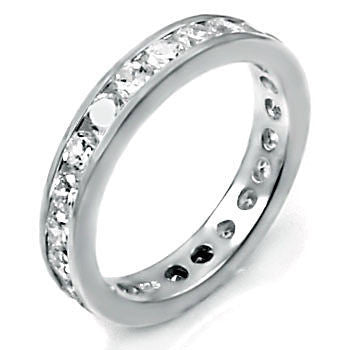 Fiona: Stackable 2.1ct Brilliant Cut Russian Ice CZ Eternity Band Ring - Trustmark Jewelers - Eternity Bands - 1
