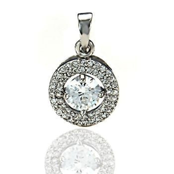 Kristine: 2.55ct 10mm Halo Jacket Basket Stud Earrings and Pendant Set - Trustmark Jewelers - Gift Sets - 2