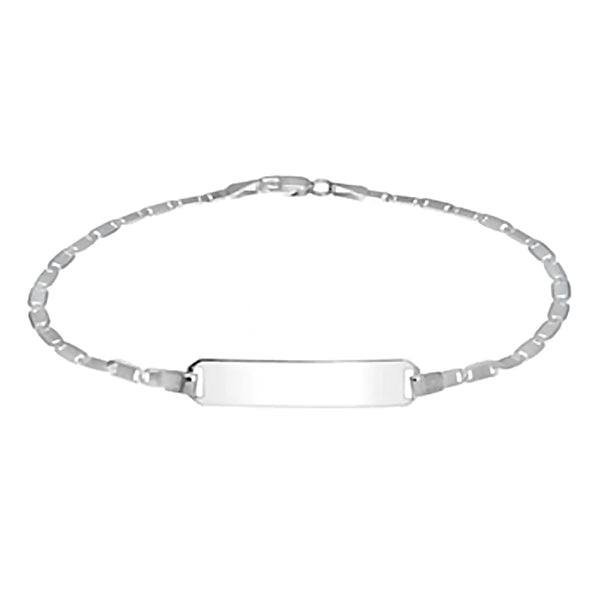 Trustmark Engravable Sterling Silver Bar Baby Bracelet and Confetti Chain