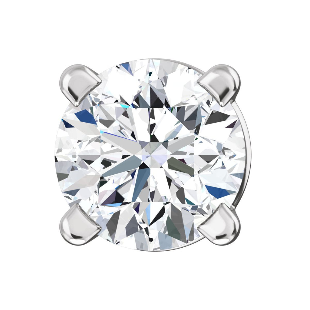 Jayden: 4mm, 0.50ct Brilliant Cut Simulated Diamond CZ Stud Earrings