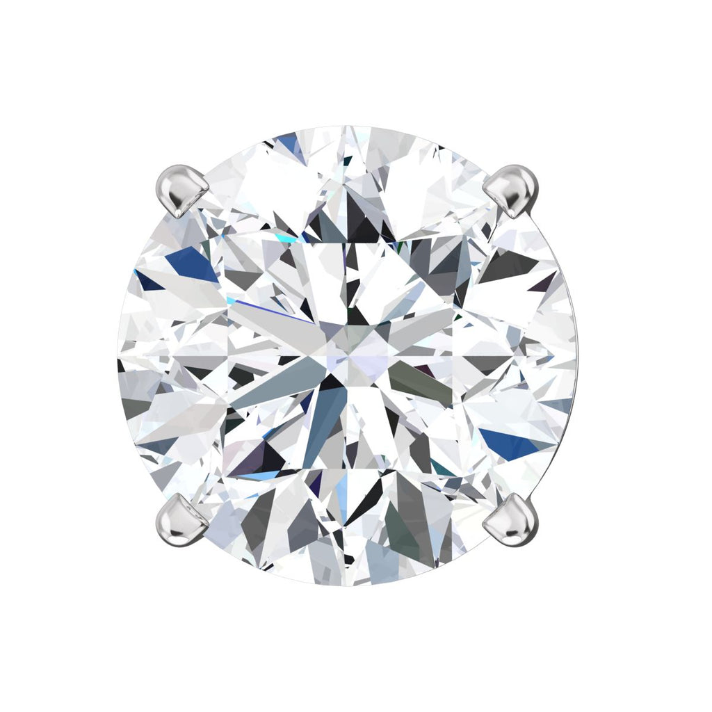 Jayden: 8mm, 4.0ct Brilliant Cut Simulated Diamond CZ Stud Earrings