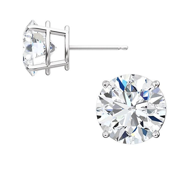 Jayden: 9mm, 5.8ct Brilliant Cut Simulated Diamond CZ Stud Earrings
