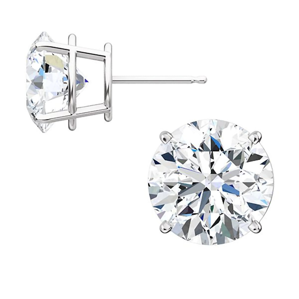 Jayden: 10mm, 8.0ct Brilliant Cut Simulated Diamond CZ Stud Earrings