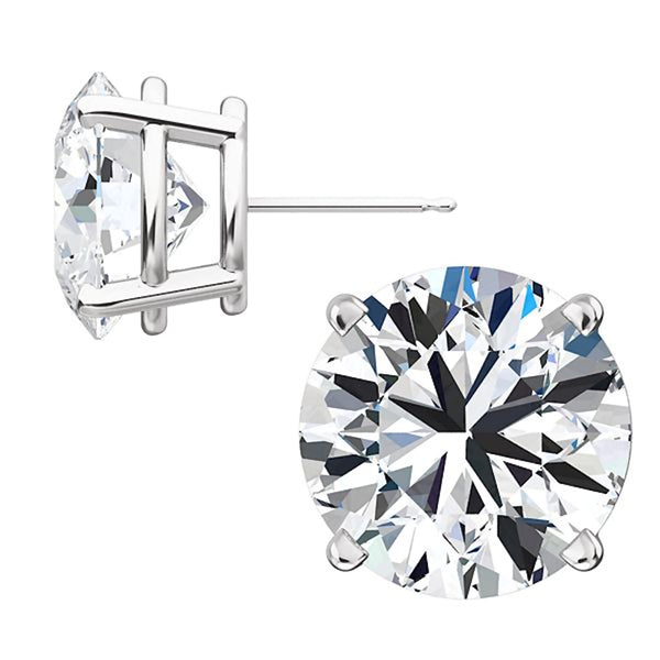 Jayden: 12.5ct Brilliant Cut 12mm Ice on Fire Diamond CZ Stud Earrings