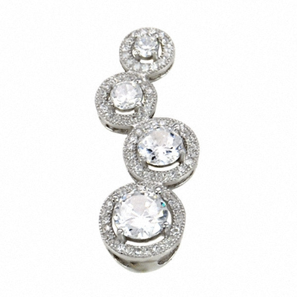 Tristany: 2.9ct Russian Ice on Fire CZ Designer Journey Pendant - Trustmark Jewelers - Pendants and Necklaces - 2