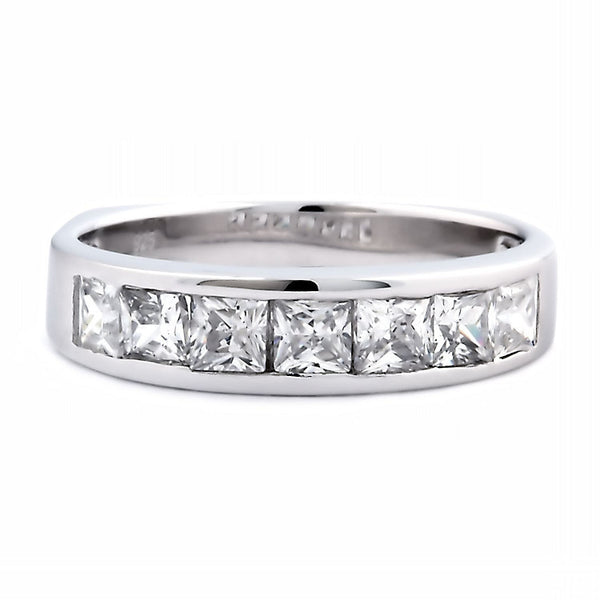 Tallia B: Stackable Russian Ice CZ Semi Eternity Wedding Band Ring - Trustmark Jewelers - Wedding Bands - 1