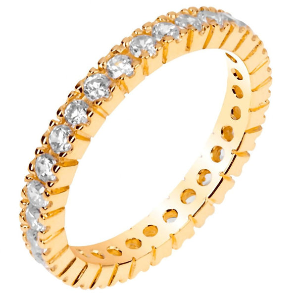 Illianna G: 0.96ct Russian IOF CZ IP Gold Anniversary Eternity Ring - Trustmark Jewelers - Eternity Bands