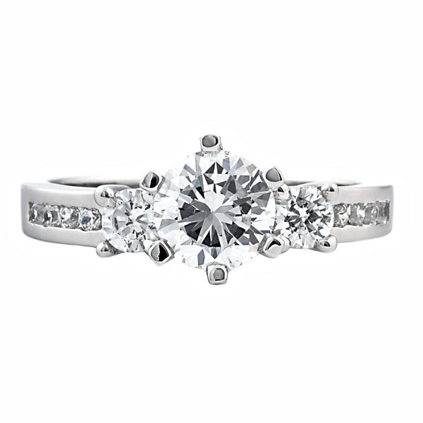 Lakoda E: PPF 1.04ct Russian Ice Diamond CZ Engagement Band Ring - Trustmark Jewelers - Engagement Rings - 1