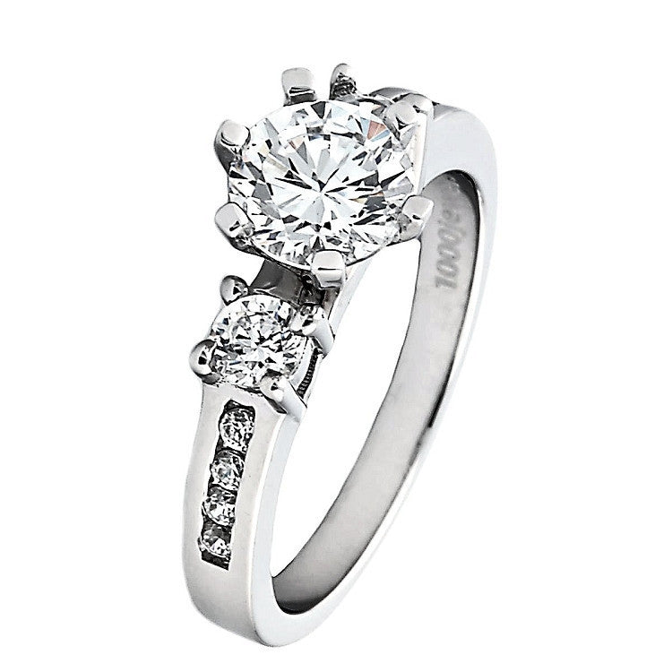 Lakoda E: PPF 1.04ct Russian Ice Diamond CZ Engagement Band Ring - Trustmark Jewelers - Engagement Rings - 2