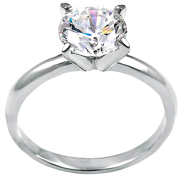 Cassandra: 2.0ct Russian Ice CZ Solitaire Bridal Engagement Band Ring