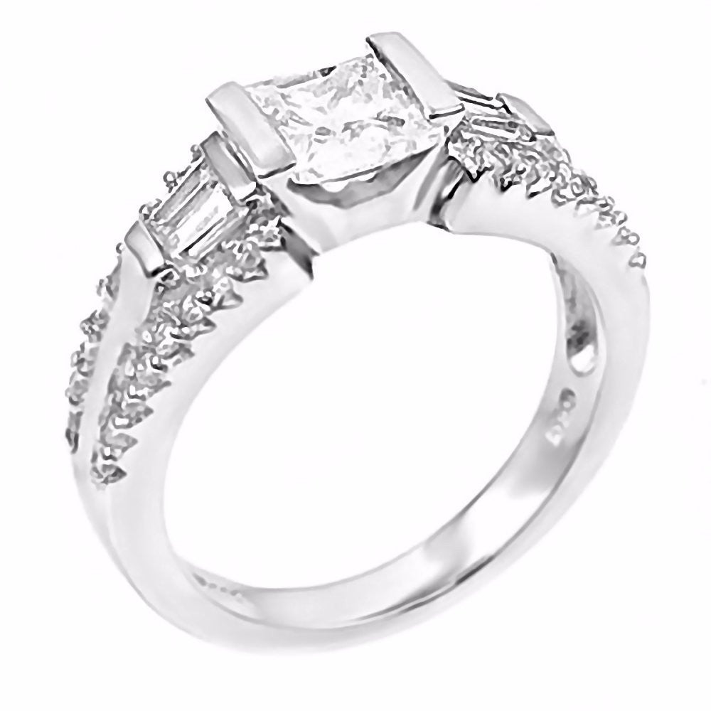 Ellianna: 1.98ct Accented Russian Ice CZ Engagement Ring 925 Silver - Trustmark Jewelers - Engagement Rings - 2