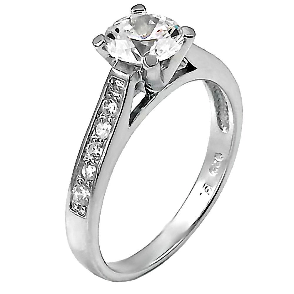 Kyra: 1.55ct Ice on Fire Russian CZ Bridal Engagement Band Ring