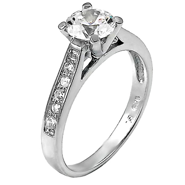 Kyra: 1.55ct Ice on Fire Russian CZ Bridal Engagement Band Ring