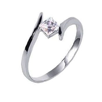 Haylie: 0.37ct Princess Cut Russian Ice CZ Friendship Promise Ring - Trustmark Jewelers - Promise Rings - 2