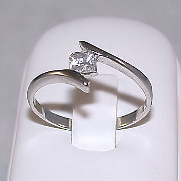 Haylie: 0.37ct Princess Cut Russian Ice CZ Friendship Promise Ring - Trustmark Jewelers - Promise Rings - 3