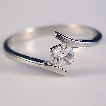 Haylie: 0.37ct Princess Cut Russian Ice CZ Friendship Promise Ring - Trustmark Jewelers - Promise Rings - 1