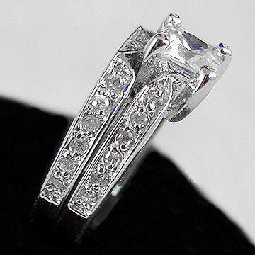 Richelle: 2.03ct Princess Cut Russian Ice CZ Wedding Ring Set - Trustmark Jewelers - Wedding Ring Sets - 4