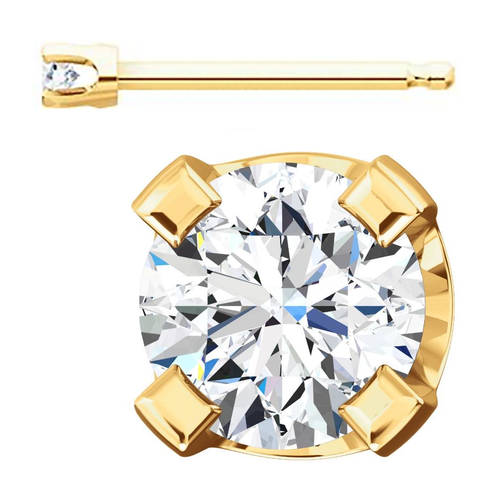 2mm, 0.06cts Ice on Fire CZ 4-Prong Stud Earrings 14K Yellow Gold - 1000Jewels.com