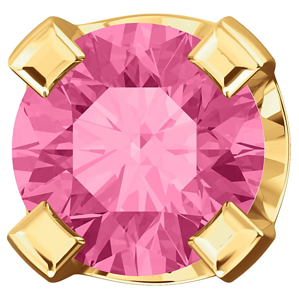 2mm, 0.06cts Simulated Tourmaline 4-Prong Stud Earrings 14K Yellow Gold - 1000Jewels.com