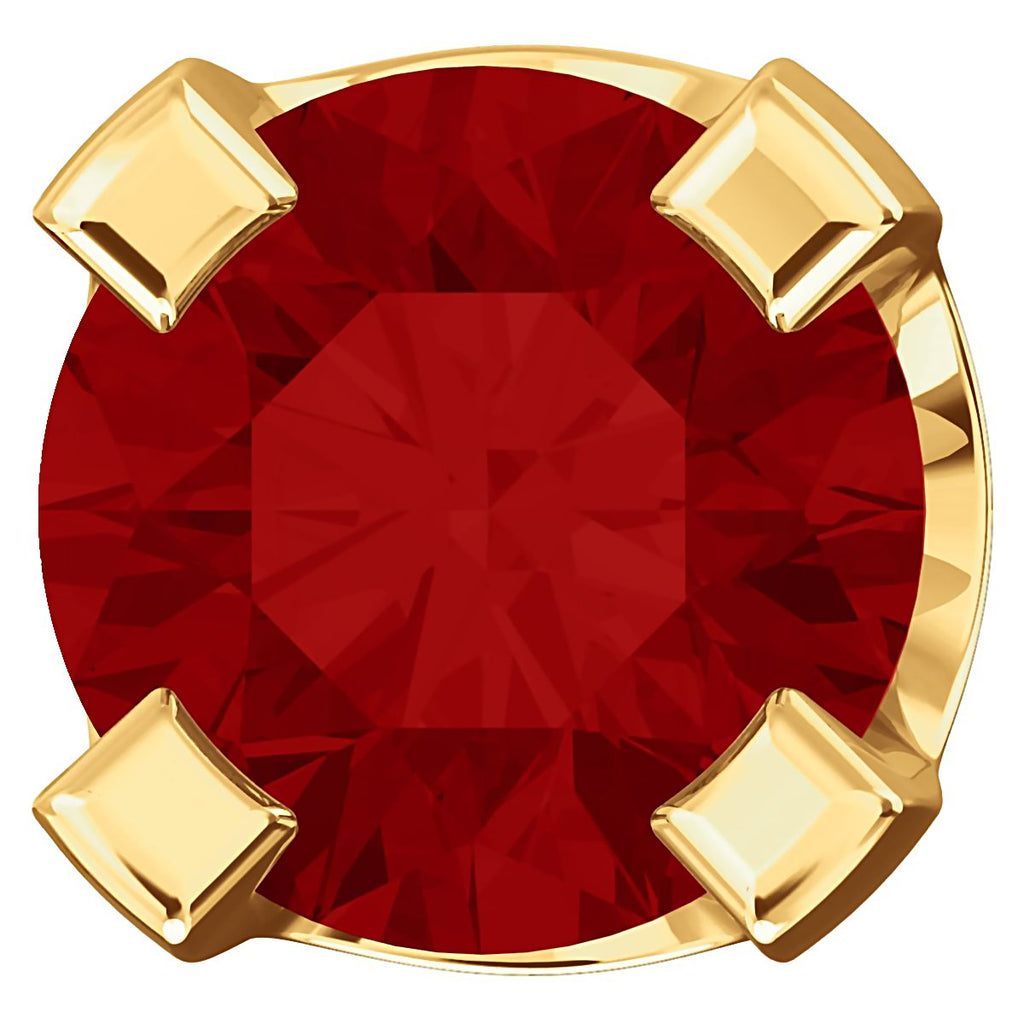 3mm, 0.2cts Genuine Natural Garnet 4-Prong Stud Earrings 14K Yellow Gold - 1000Jewels.com