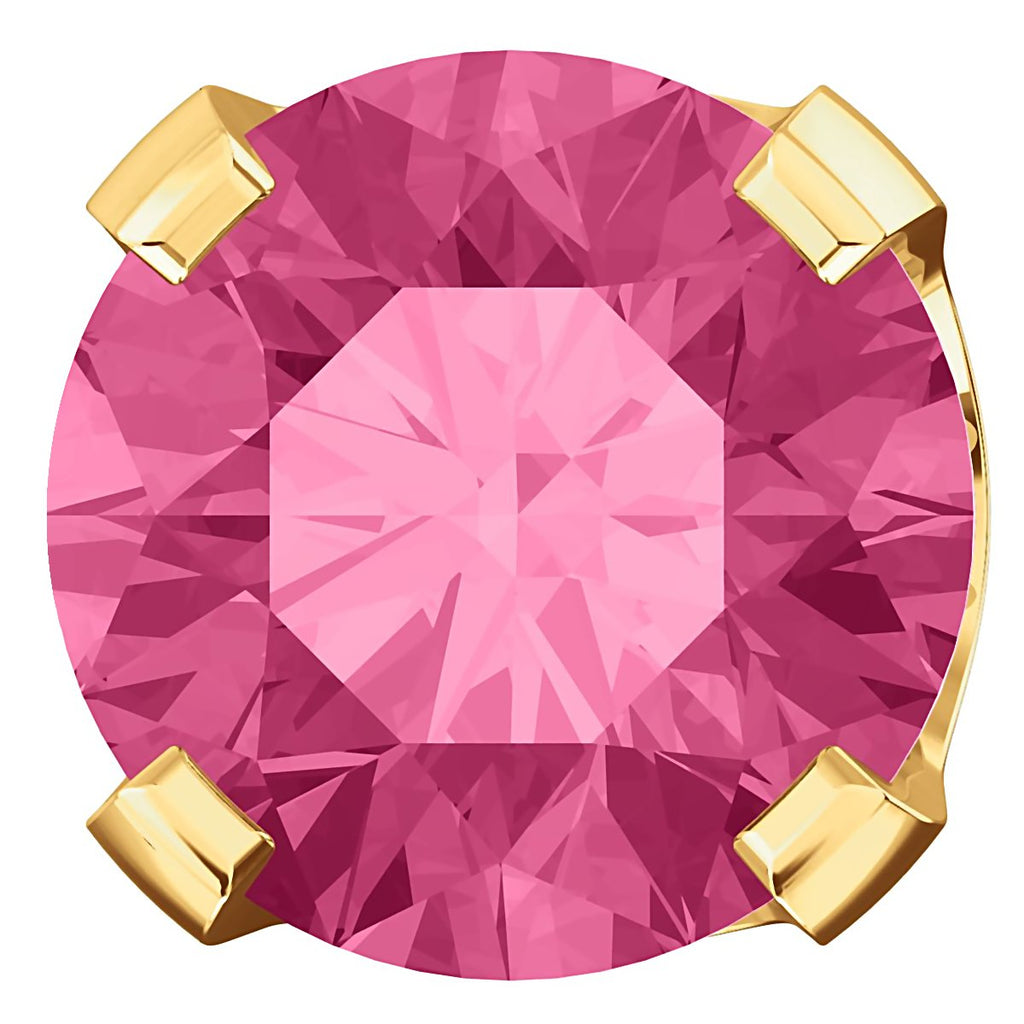 6mm, 1.5cts Simulated Tourmaline 4-Prong Stud Earrings 14K Yellow Gold - 1000Jewels.com