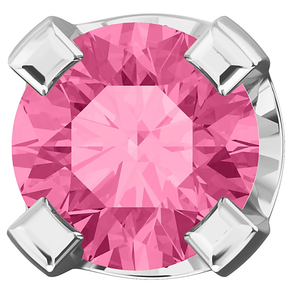 2mm, 0.06cts Genuine Natural Tourmaline 4-Prong Stud Earrings 14K White Gold - 1000Jewels.com