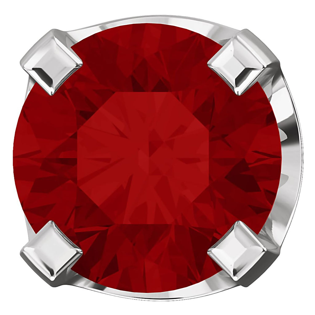 4mm, 0.5cts Genuine Natural Garnet 4-Prong Stud Earrings 14K White Gold - 1000Jewels.com
