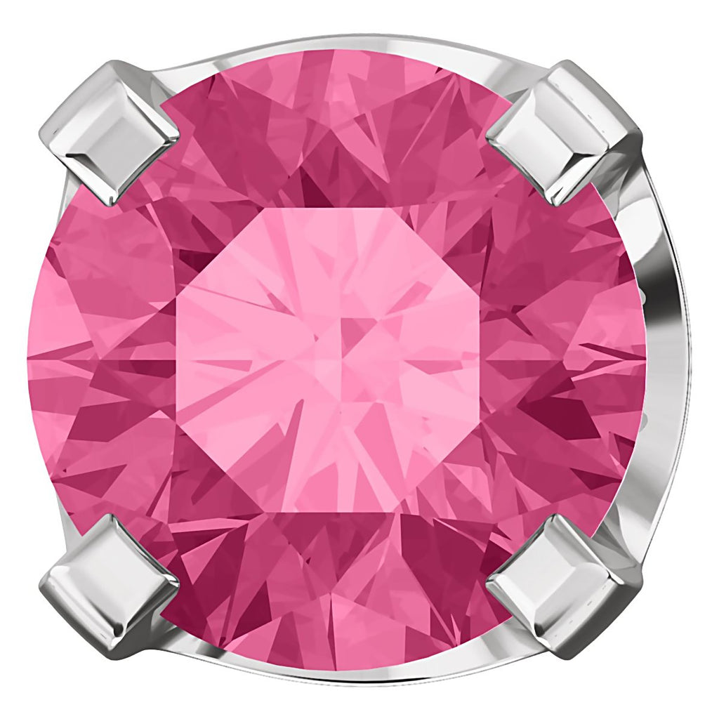 5mm, 1.0cts Genuine Natural Tourmaline 4-Prong Stud Earrings 14K White Gold - 1000Jewels.com