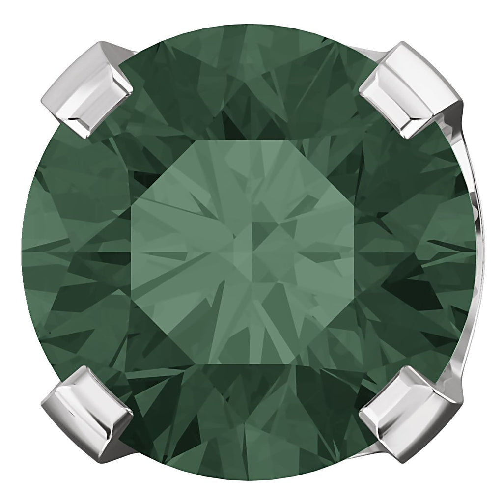 6mm, 1.5cts Color Change Chatham Created Alexandrite Stud Earrings 14K White Gold - 1000Jewels.com