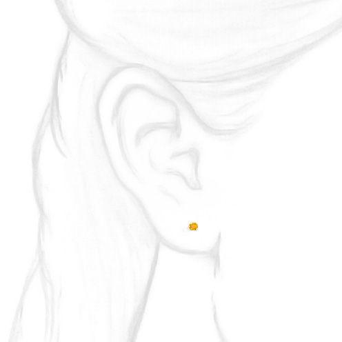 2mm, 0.06cts Genuine Natural Citrine 4-Prong Screw Back Stud Earrings 14K Yellow Gold - 1000Jewels.com